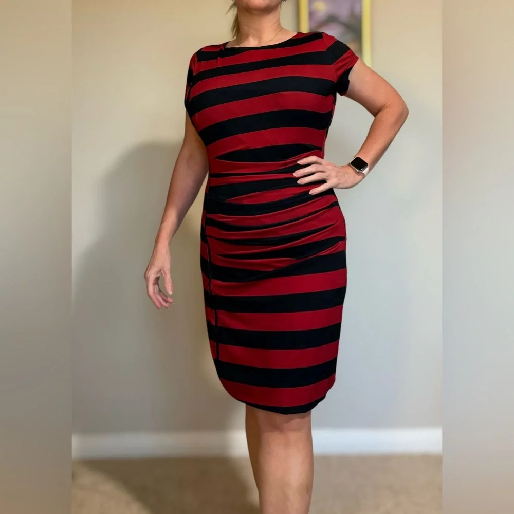 Eloquii Red and Black Dress - Picture 2 of 14